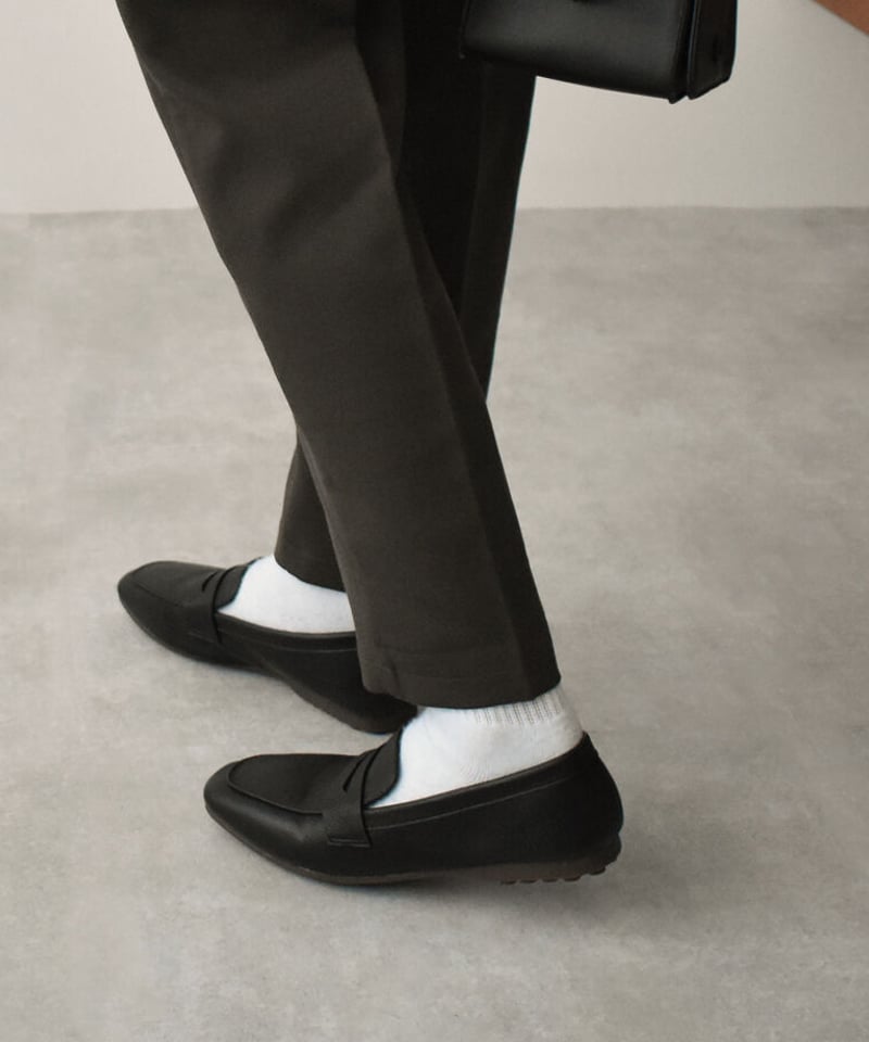 shoes-02146 クッション仕様 ローファー エクリュ ブラック | L shoes-02146 クッション仕様 ローファー エクリュ ブラック | L