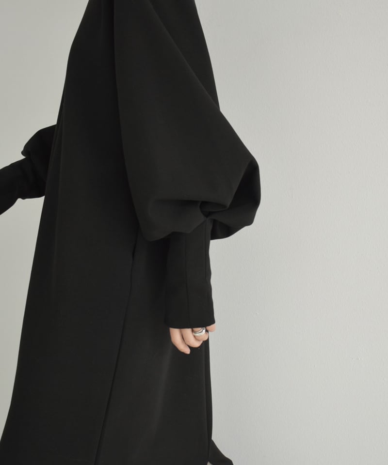 onepiece-12012 タックスリーブ ダンボールニット ワンピース