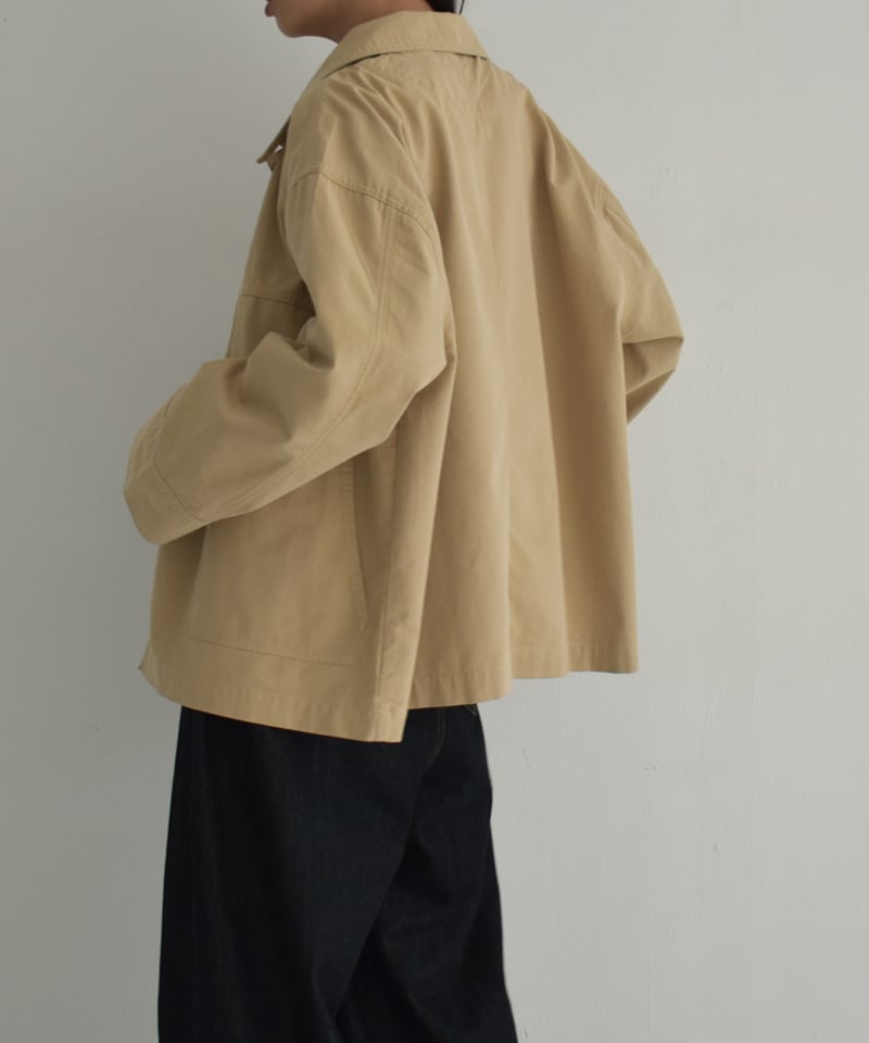 outer-02086 ステンカラー ショートコート ベージュ ブラック outer-02086 ステンカラー ショートコート ベージュ ブラック
