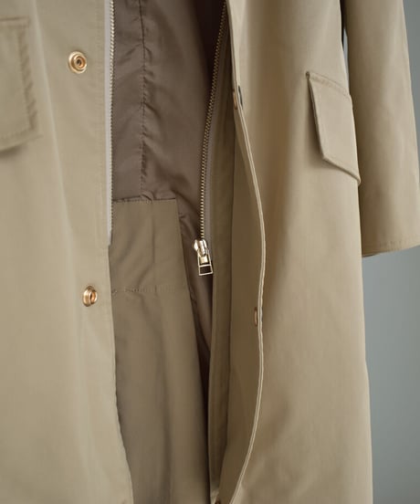 coat-13001 　撥水　ステンカラーコート　ベージュ　カーキ