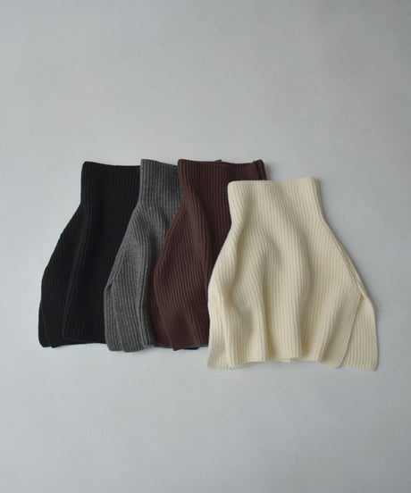 neckwarmer-02008　ネックウォーマー　エクリュ　ブラウン　グレー　ブラック