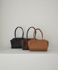 bag2-02670　フェイクレザー トート バッグ　キャメル　ブラウン　ブラック