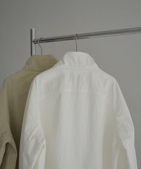 coat-02057　スタンドカラーミディコート　オフホワイト　ベージュ