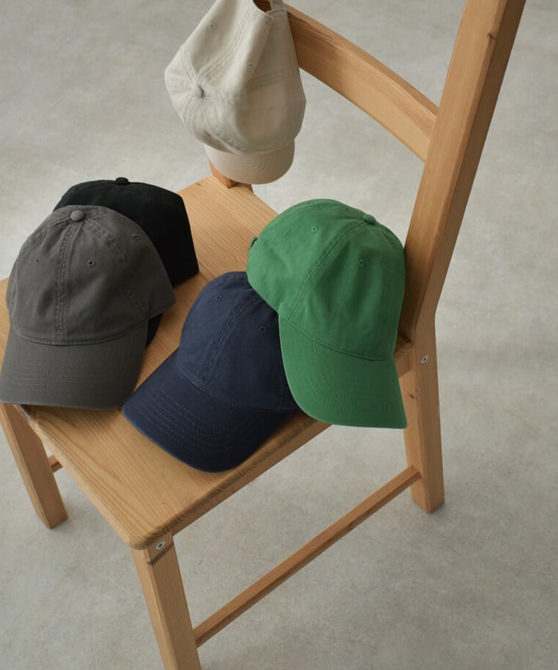 cap-02044 ワンウォッシュ ベースボールキャップ エクリュ グリーン