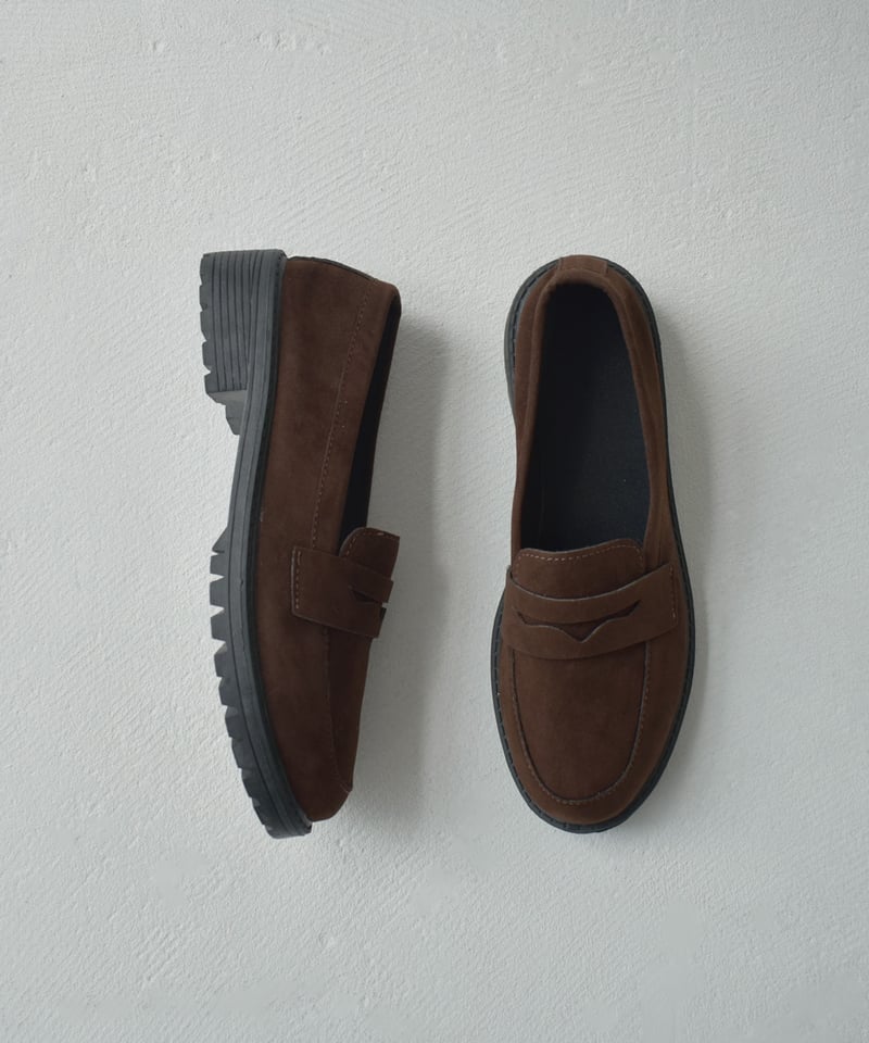 shoes-02174 スエードローファー ブラウン | L a v i s h G a t e