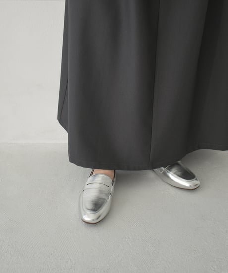 shoes-02173　クッション仕様　コインローファー　シルバー