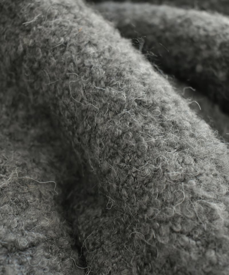 knit-02307 ブークレニット プルオーバー ベージュ チャコール