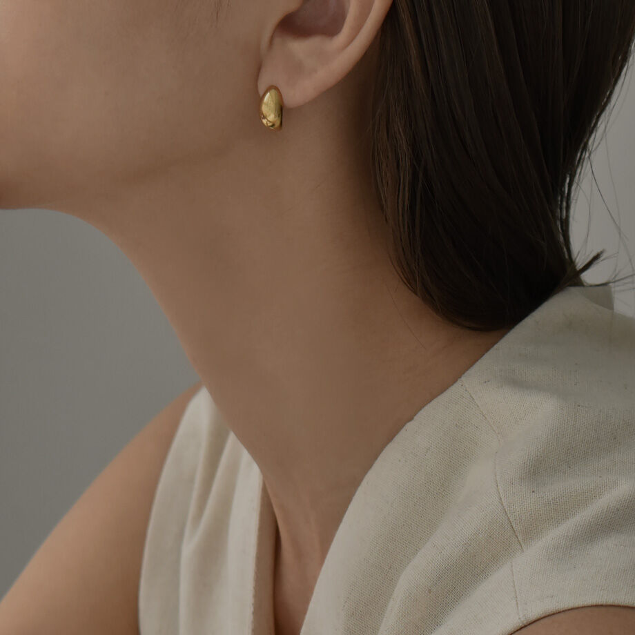 mb-pierce2-02446 ステンレス ドロップピアス シルバー ゴールド | L a