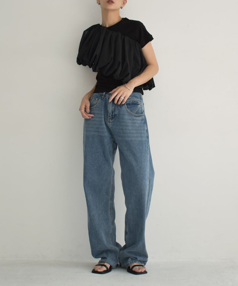 エレファントトップス tops-04145 日本製 オーガンジーバルーントップス エクリュ