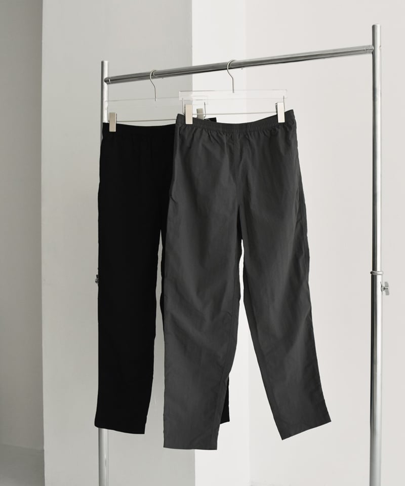 swim-02451 ナイロンタフタ スイムロングパンツ ブラック チャコール