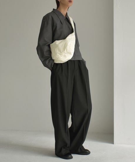 outer-02064　 ジップ ショート ジャケット　グレー　ブラック