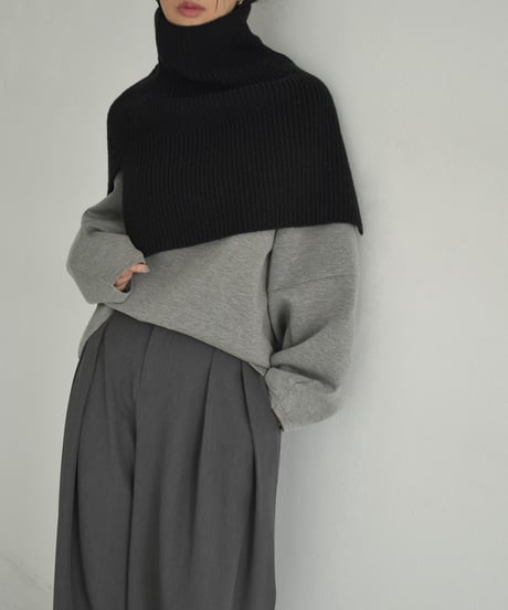 neckwarmer-02008　ネックウォーマー　エクリュ　ブラウン　グレー　ブラック