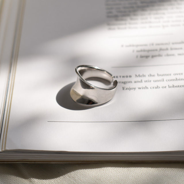 mb-ring2-02078 SV925 ニュアンスカーブ リング シルバー925 | L a