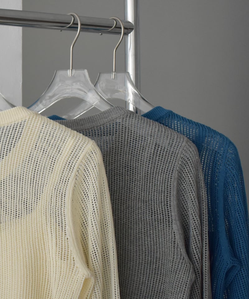 knit-02320 キャミソール付き コンパクト メッシュ カーディガン