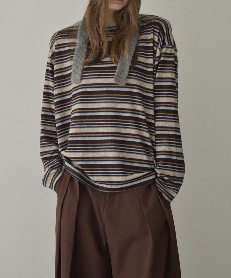 しなまる様オーダー分 WEB限定】配色ラインニットプルオーバー 49AV JUNKO SHIMADA