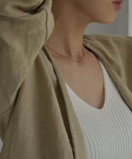 mb-necklace2-02070　ステンレス クリップチェーン ネックレス