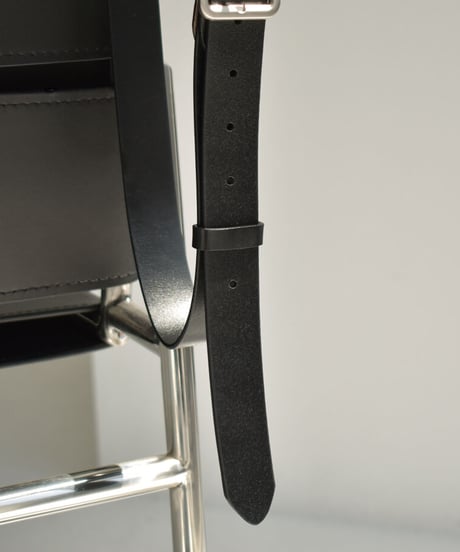 belt-02037　本革 スクエアバックル レザーベルト  ブラック