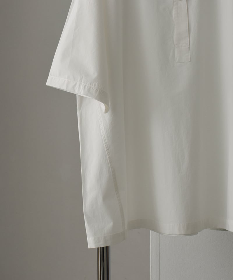 tops-02404 オーバーサイズ プルオーバーシャツ ホワイト ミント | L