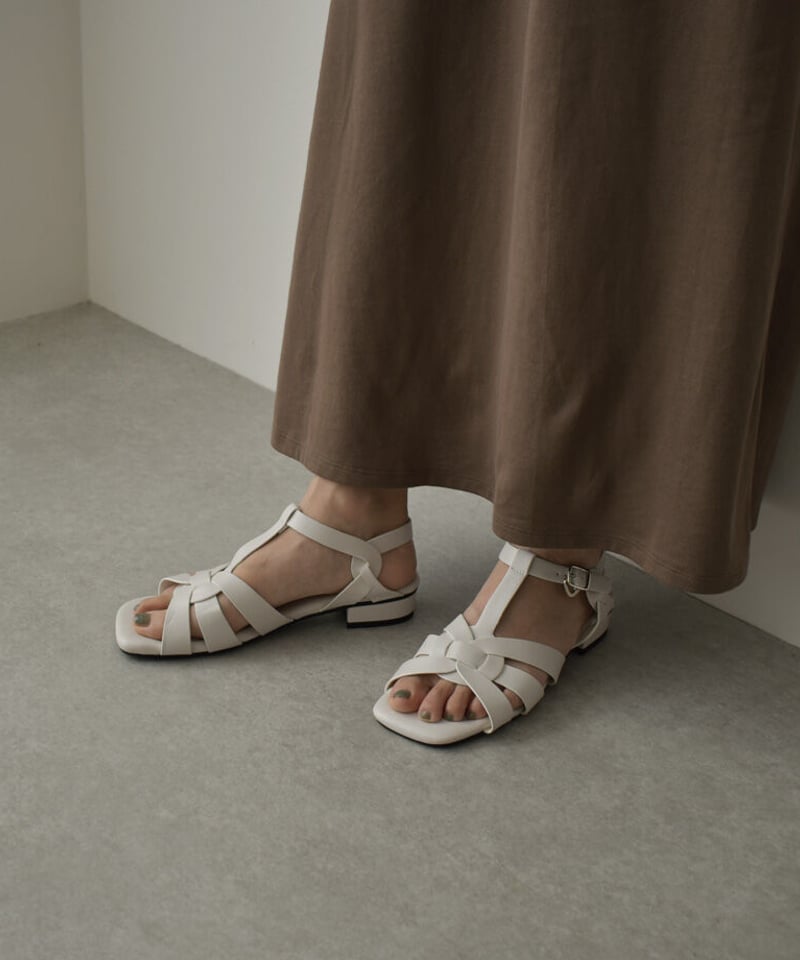 shoes-02154 ストラップ グルカサンダル エクリュ ブラウン shoes-02154 ストラップ グルカサンダル エクリュ ブラウン