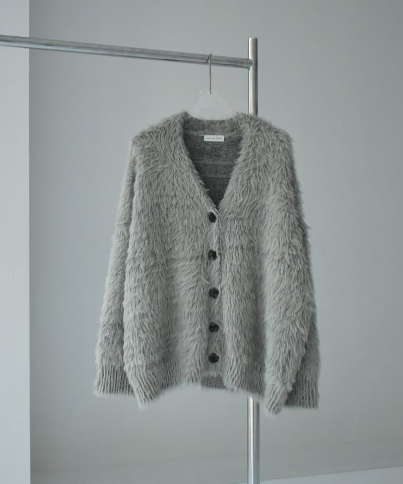 NKNIT　ンニット　シャギーモヘアロングカーディガン　予約完売　新品　グレー シャギーニットカーディガン / GRACE CONTINENTAL | GRACE