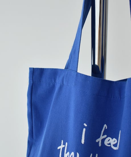 mb-bag2-02678　テキストロゴ カラー トートバッグ　レッド　ブルー