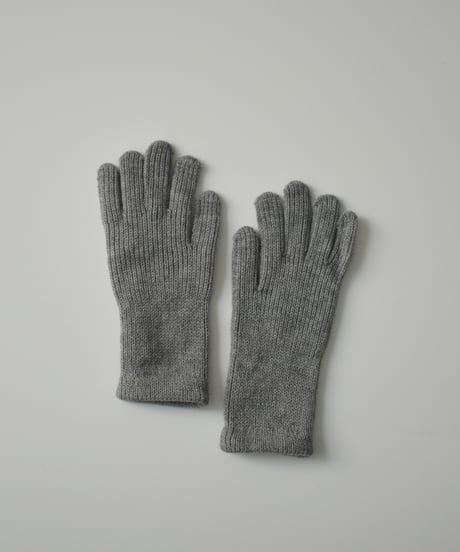 mb-gloves-02013　フィンガースリット ニット グローブ　ベージュ　グレー　マスタード　ブラック