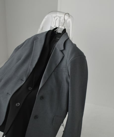 jacket-02015　オーバーサイズ テーラード ジャケット　グレー　ブラック