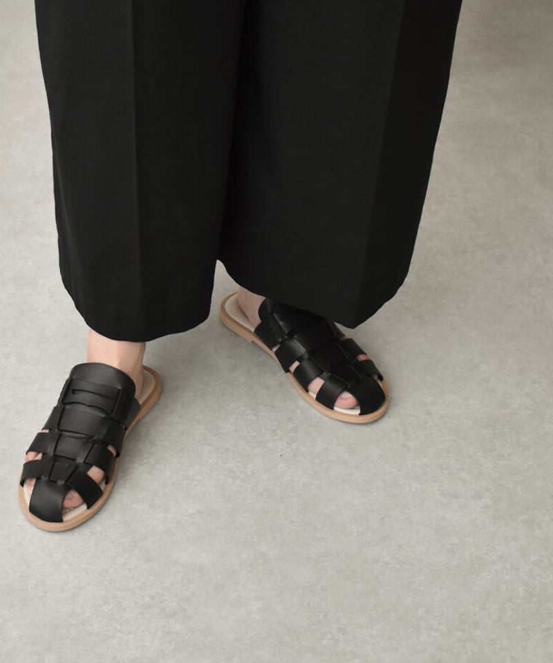 【極美品】グルカサンダル ブラック 黒 H.A.K shoes-02157 グルカスリッパサンダル ブラック | L a v i s h G