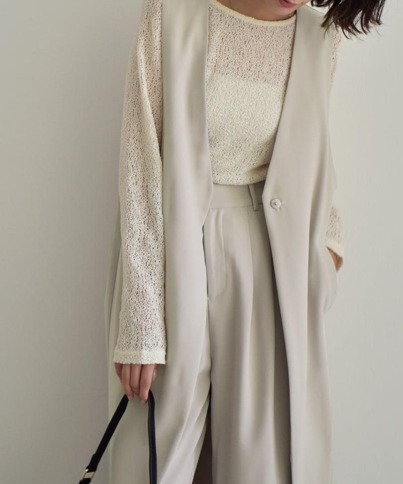 setup-07001 ロングジレ セットアップ エクリュ 《上下別売り》 | L