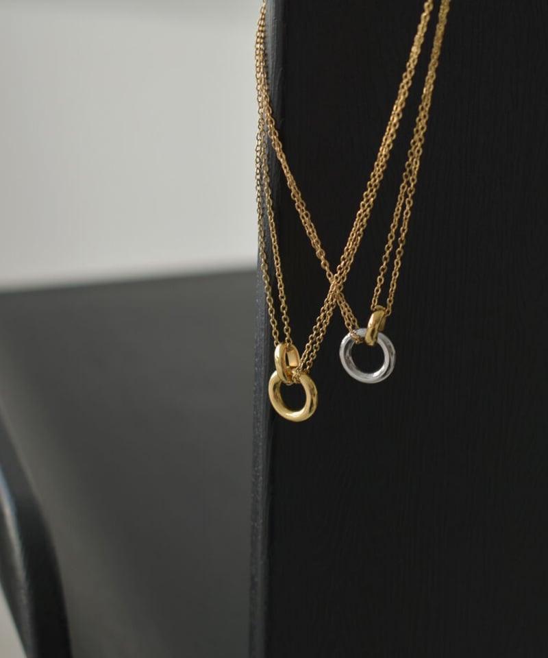 mb-necklace2-02071 ステンレス サークルトップ リンクネックレス | L a