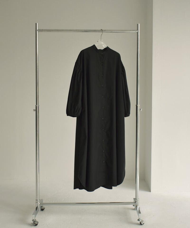 onepiece-12007 バルーンスリーブ シャツワンピース ブラック