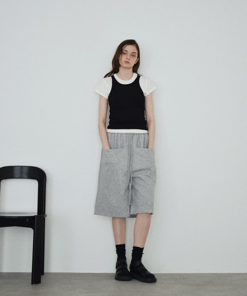ブラックのみ 7月上旬入荷分 予約販売 bottoms-02327 フロントポケット