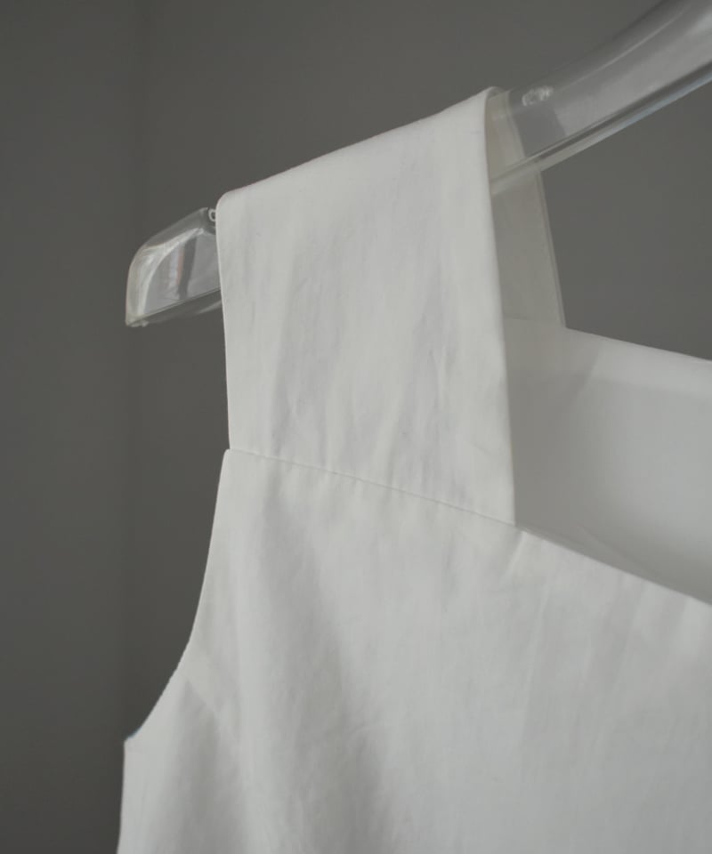 nh-tops-02465 スクエアネックノースリーブ トップス ホワイト