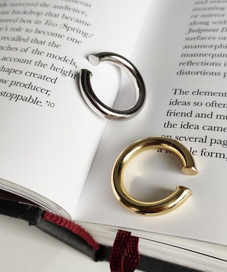 mb-earcuff-02009　SV925　ボリュームフープイヤーカフ　ゴールド　シルバー