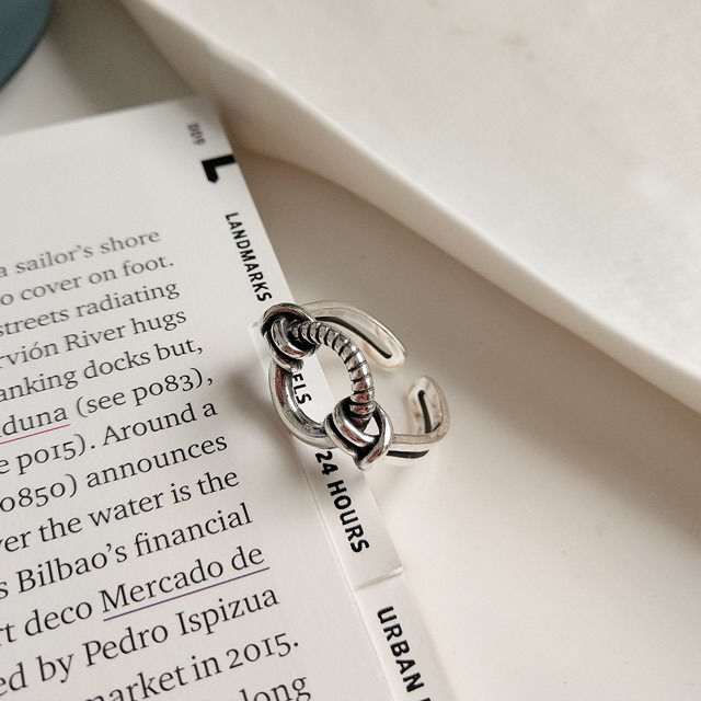 mb-ring2-02077 SV925 リング＆ノットデザイン シルバー925 | L a