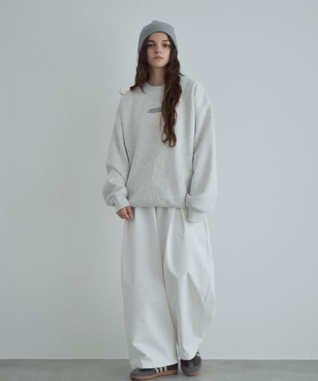 【UNISEX】 tops-02589　"AND WHEN YOU..."  ロゴ プルオーバー　オートミール　ブラック