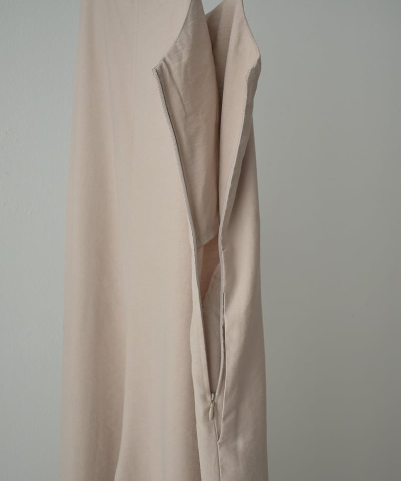onepiece-02084 アシンメトリー デザイン サロペット ベージュ | L a v