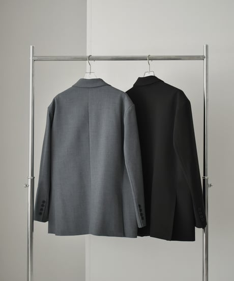 jacket-02015　オーバーサイズ テーラード ジャケット　グレー　ブラック