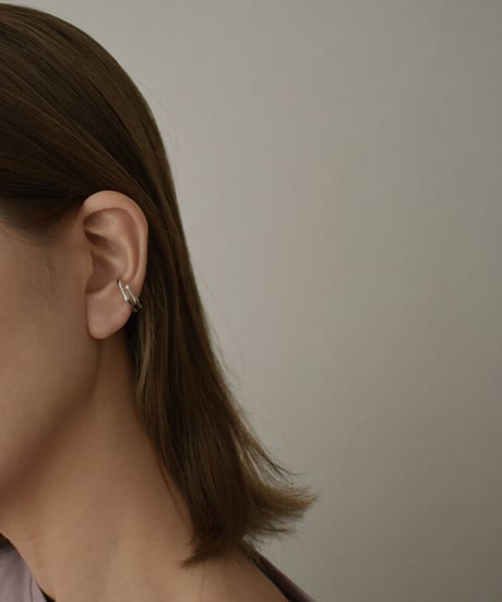 mb-earcuff-02032　SV925　ブランチツーライン イヤカフ　シルバー　ゴールド　シルバー　ゴールド シルバー925