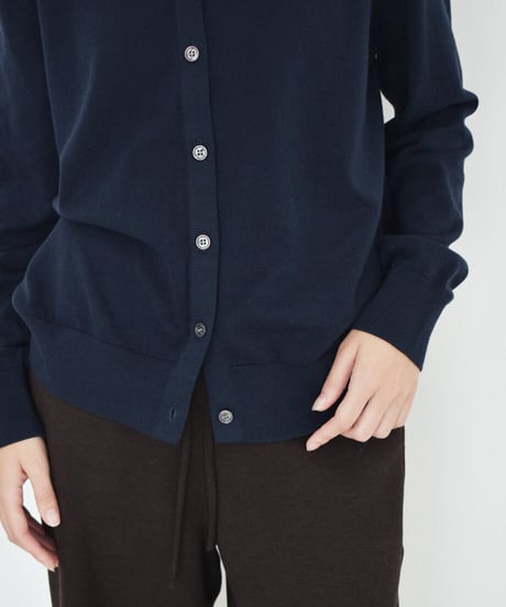 nh-knit-02398　コットン シャツニット　ネイビー　グレー