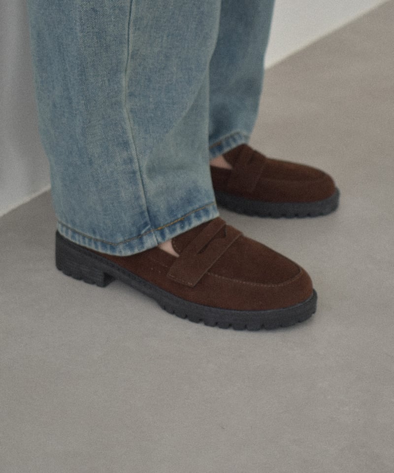 shoes-02174 スエードローファー ブラウン | L a v i s h G a t e