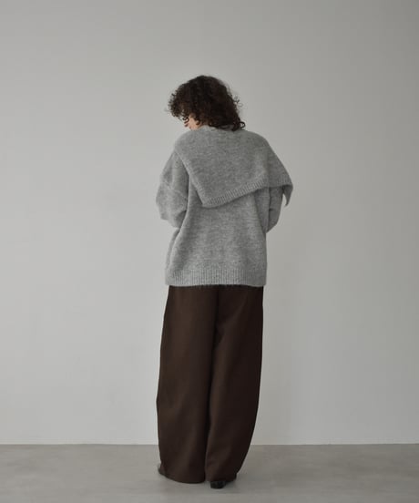 knit-02359　ショルダーニット セット　ベージュ　ライトグレー　ブラウン