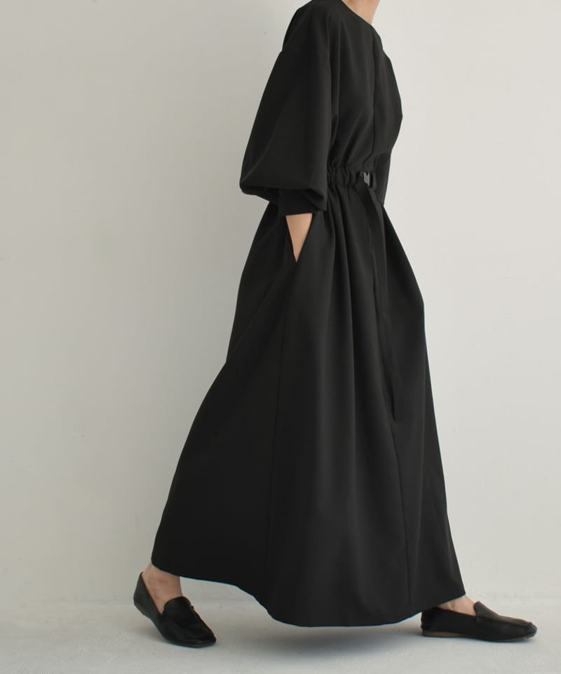 onepiece-12013 ウエストベルト ワンピース グレー ブラック | L a v i