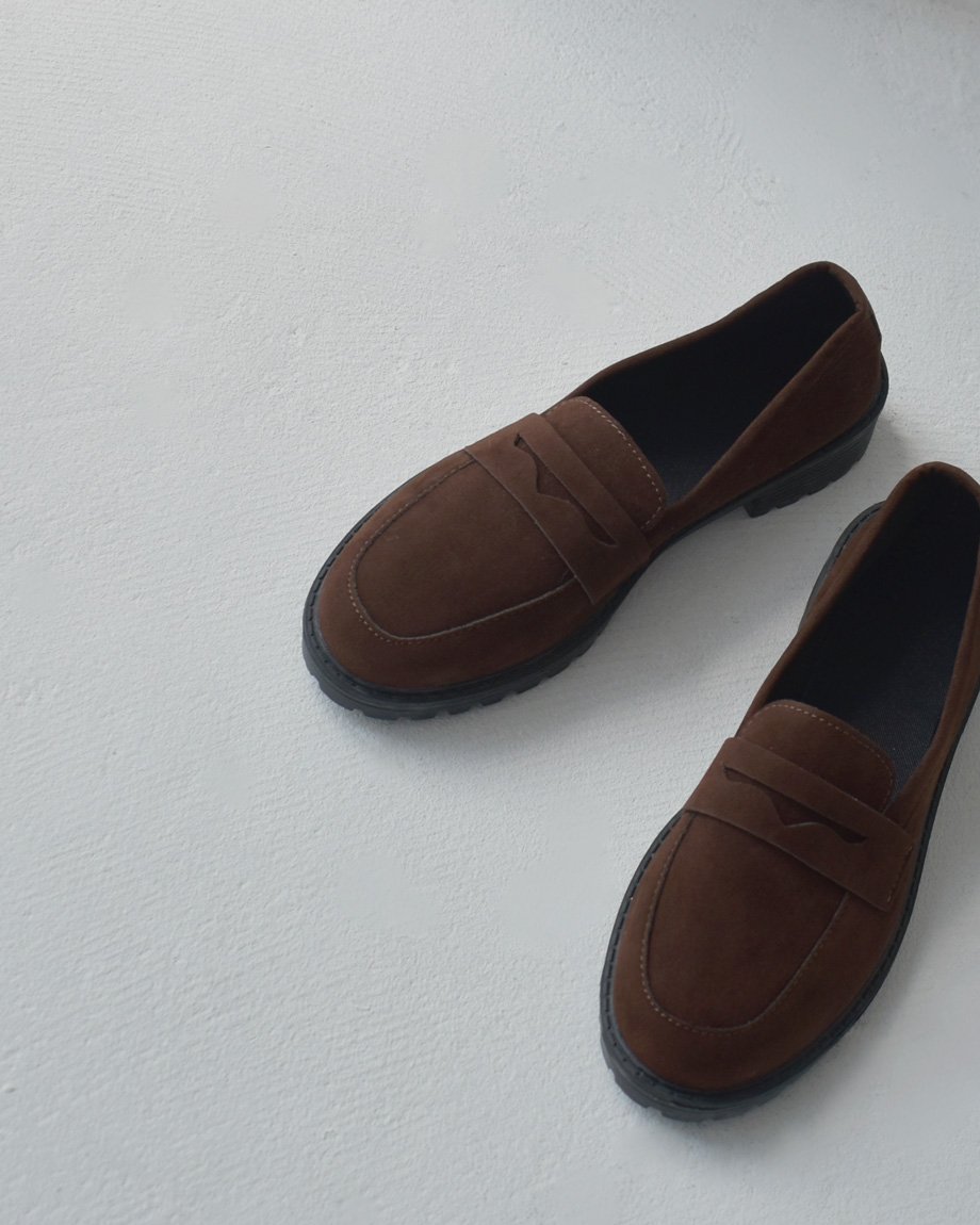 shoes-02174 スエードローファー ブラウン | L a v i s h G a t e