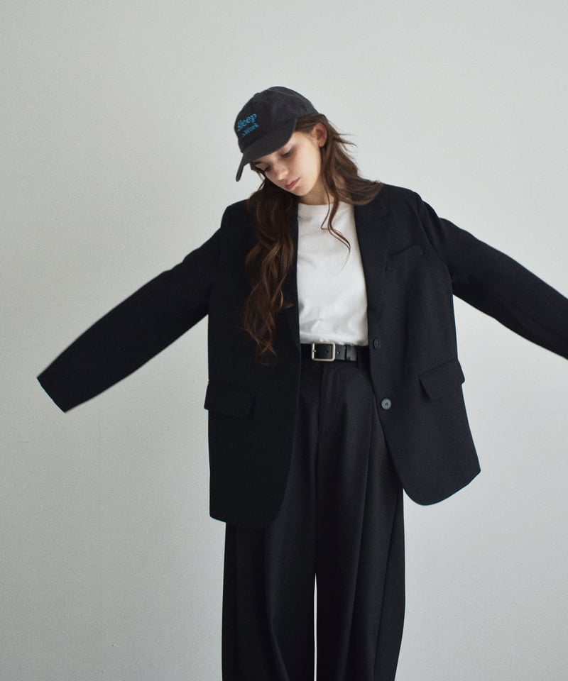 jacket-02029 オーバーサイズ テーラード ジャケット ブラック | L a v