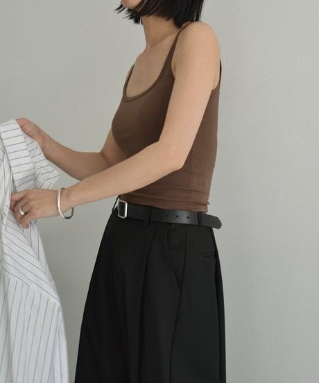 nh-tops-02547　2way スクエアタンクトップ　グレー　ブラウン　ブラック