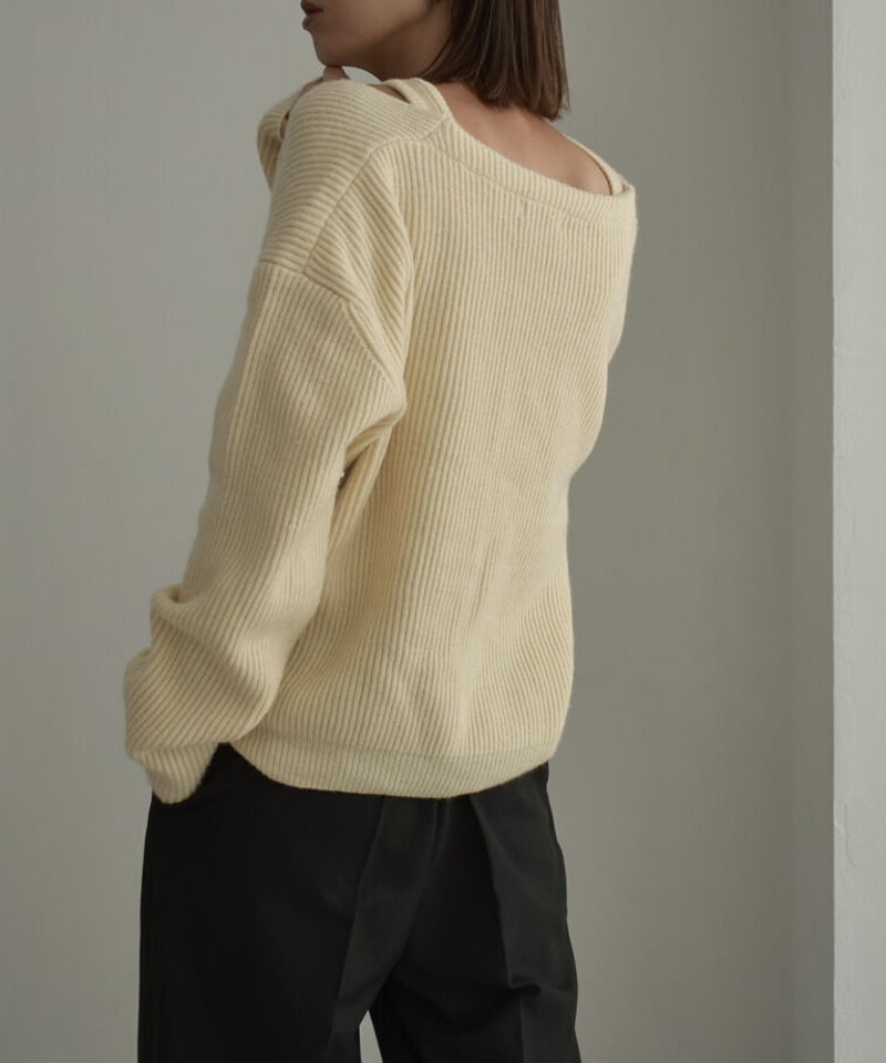 knit-02205 Vネックプルオーバー＆タンクトップ ニットアンサンブル