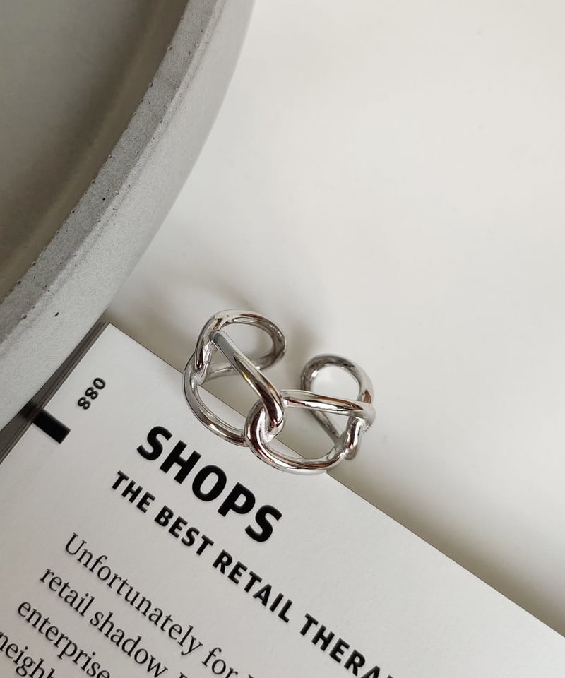 mb-ring2-02089 SV925 オーバルチェーンリング シルバー925 | L a