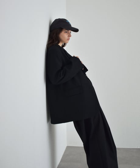 jacket-02029　オーバーサイズ テーラード ジャケット　ブラック
