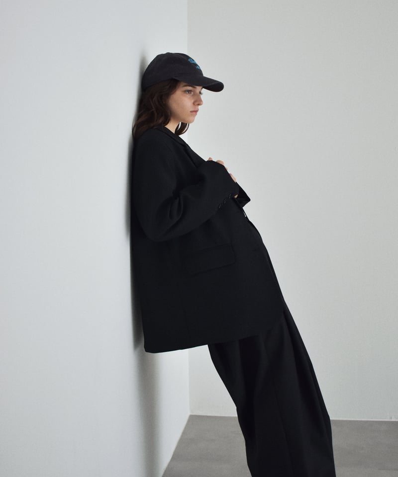 jacket-02029 オーバーサイズ テーラード ジャケット ブラック | L a v